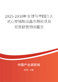 2025-2030年全球與中國介入式心室輔助設備市場現狀及前景趨勢預測報告