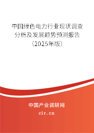 中國綠色電力行業現狀調查分析及發展趨勢預測報告（2025年版）