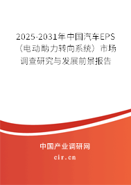 2025-2031年中國汽車EPS（電動助力轉向系統）市場調查研究與發展前景報告