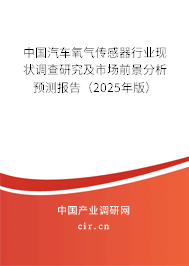 中國汽車氧氣傳感器行業現狀調查研究及市場前景分析預測報告（2025年版）