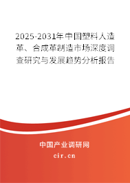 2025-2031年中國塑料人造革、合成革制造市場深度調查研究與發展趨勢分析報告