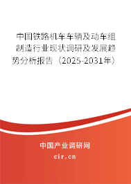 中國鐵路機車車輛及動車組制造行業現狀調研及發展趨勢分析報告（2025-2031年）