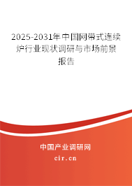 2025-2031年中國網帶式連續爐行業現狀調研與市場前景報告