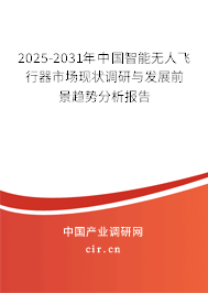 2025-2031年中國智能無人飛行器市場現狀調研與發展前景趨勢分析報告
