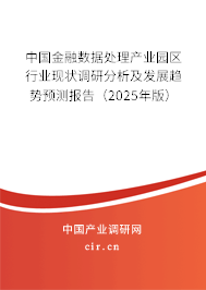 中國金融數據處理產業園區行業現狀調研分析及發展趨勢預測報告（2025年版）