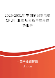 2025-2031年中國筆記本電腦CPU行業市場分析與前景趨勢報告