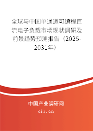 全球與中國單通道可編程直流電子負載市場現狀調研及前景趨勢預測報告（2025-2031年）