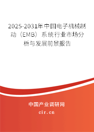 2025-2031年中國電子機械制動（EMB）系統行業市場分析與發展前景報告