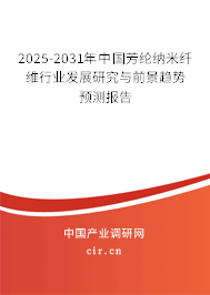 2025-2031年中國芳綸納米纖維行業發展研究與前景趨勢預測報告