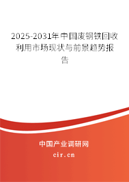 2025-2031年中國廢鋼鐵回收利用市場現(xiàn)狀與前景趨勢報告