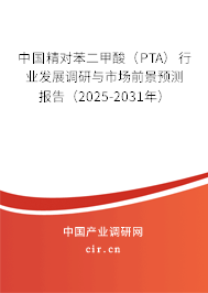 中國(guó)精對(duì)苯二甲酸（PTA）行業(yè)發(fā)展調(diào)研與市場(chǎng)前景預(yù)測(cè)報(bào)告（2025-2031年）