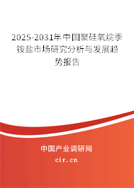 2024-2030年中國聚硅氧烷季銨鹽市場研究分析與發展趨勢報告