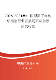 2025-2031年中國鋰離子電池粘結(jié)劑行業(yè)發(fā)展調(diào)研與前景趨勢(shì)報(bào)告