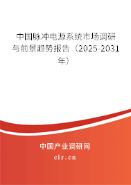 中國脈沖電源系統市場調研與前景趨勢報告（2025-2031年）