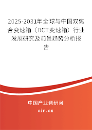 2025-2031年全球與中國雙離合變速箱（DCT變速箱）行業發展研究及前景趨勢分析報告