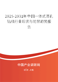 2025-2031年中國一體式潛孔鉆機行業現狀與前景趨勢報告