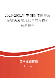 2024-2030年中國整體硬質合金鉆頭發展現狀與前景趨勢預測報告