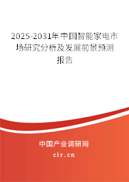 2025-2031年中國智能家電市場研究分析及發展前景預測報告
