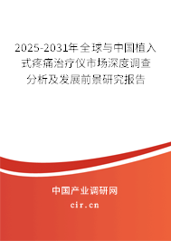 2025-2031年全球與中國植入式疼痛治療儀市場深度調查分析及發展前景研究報告