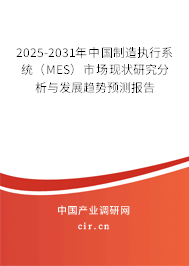 （最新）中國制造執行系統（MES）市場現狀研究分析與發展趨勢預測報告