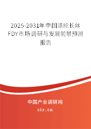 2025-2031年中國滌綸長絲FDY市場調(diào)研與發(fā)展前景預(yù)測報告