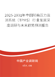 2025-2031年中國輪胎壓力監測系統（TPMS）行業發展深度調研與未來趨勢預測報告