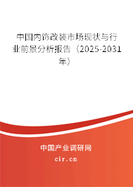 中國內飾改裝市場現狀與行業前景分析報告（2025-2031年）