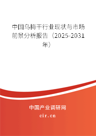 中國烏梅干行業現狀與市場前景分析報告(2025-2031年) 中國烏梅干行業現狀與市場前景分析報告(2025-2031年)