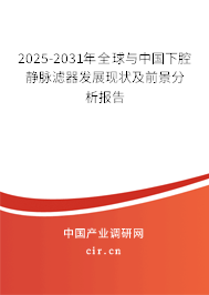 2025-2031年全球與中國下腔靜脈濾器發(fā)展現(xiàn)狀及前景分析報告