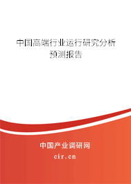中國高端行業運行研究分析預測報告