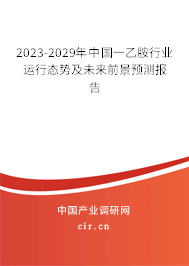 2023-2029年中國一乙胺行業運行態勢及未來前景預測報告