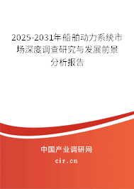 2025-2031年船舶動力系統市場深度調查研究與發展前景分析報告