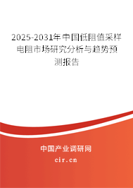 2025-2031年中國低阻值采樣電阻市場研究分析與趨勢預測報告