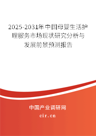 2025-2031年中國母嬰生活護理服務市場現狀研究分析與發展前景預測報告