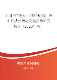 中國PET泡沫（滌綸樹脂）行業現狀分析與發展趨勢研究報告（2025年版）