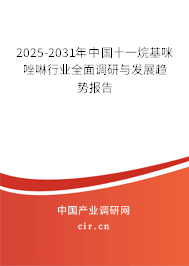 2025-2031年中國十一烷基咪唑啉行業全面調研與發展趨勢報告