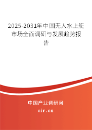 2025-2031年中國無人水上艇市場全面調研與發展趨勢報告