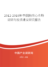 2012-2016年中國(guó)狗背心市場(chǎng)調(diào)研與投資建議研究報(bào)告