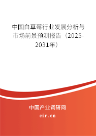 中國白草莓行業發展分析與市場前景預測報告（2024-2030年）