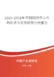 2025-2031年中國購物中心市場現狀與前景趨勢分析報告