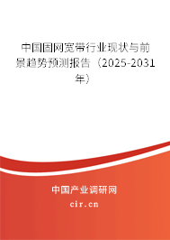 中國(guó)固網(wǎng)寬帶行業(yè)現(xiàn)狀與前景趨勢(shì)預(yù)測(cè)報(bào)告（2025-2031年）