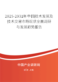 2025-2031年中國技術(shù)發(fā)展及技術(shù)交易市場現(xiàn)狀全面調(diào)研與發(fā)展趨勢報告