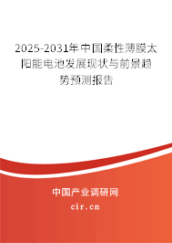 2025-2031年中國柔性薄膜太陽能電池發展現狀與前景趨勢預測報告