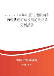 2025-2031年中國過硼酸鈉市場現狀調研與發展前景趨勢分析報告