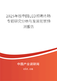 2025年版中國LED照明市場專題研究分析與發展前景預測報告
