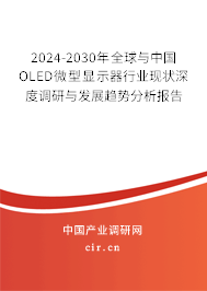 2024-2030年全球與中國OLED微型顯示器行業現狀深度調研與發展趨勢分析報告