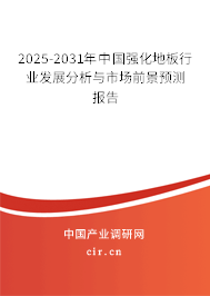 2025-2031年中國強化地板行業發展分析與市場前景預測報告