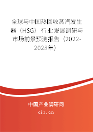 全球與中國熱回收蒸汽發(fā)生器（HSG）行業(yè)發(fā)展調(diào)研與市場前景預測報告（2022-2028年）