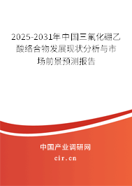 2025-2031年中國三氟化硼乙酸絡合物發展現狀分析與市場前景預測報告