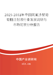 2024-2030年中國氧氟沙星葡萄糖注射液行業(yè)發(fā)展調(diào)研與市場前景分析報告